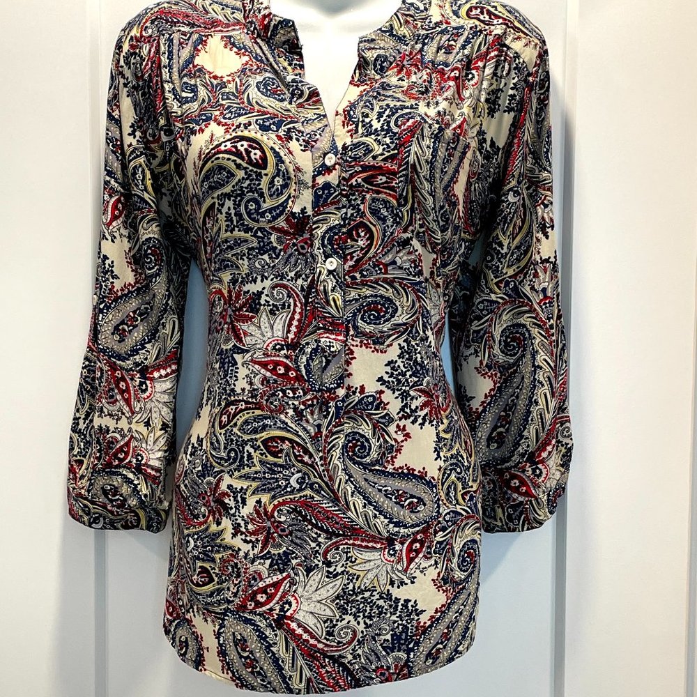 Sakura Long Sleeve Tunic Style Blouse